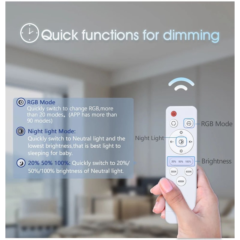 Smart RGB CCT LED Ceiling Light With App Control 6