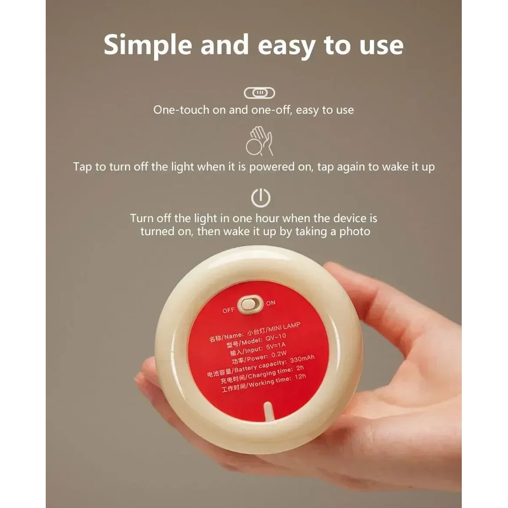 USB Rechargeable Mini Mushroom Sunset Night Lamp 8