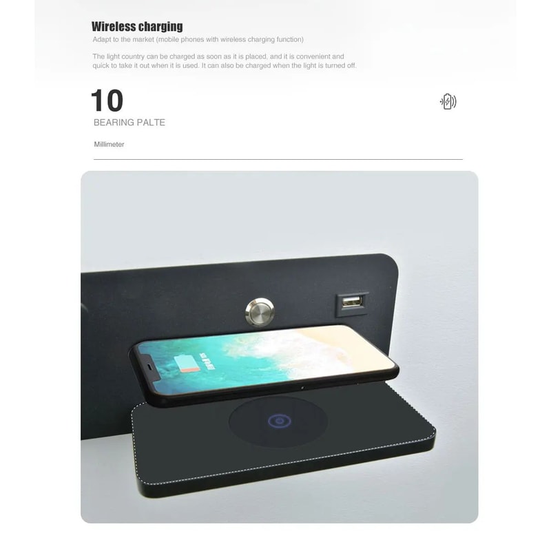 Nordic USB And Wireless Charging LED Wall Lamp 5 W 10