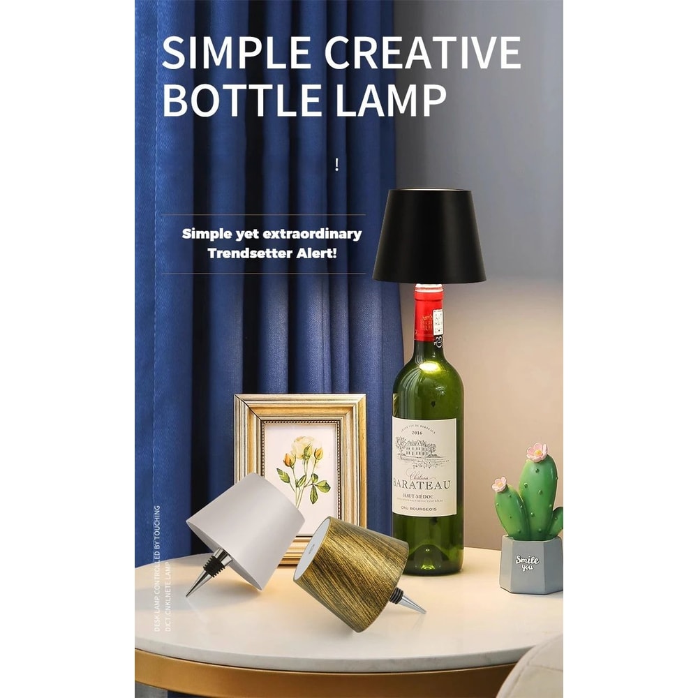 Portable RGB Rechargeable LED Bottle Lamp 6