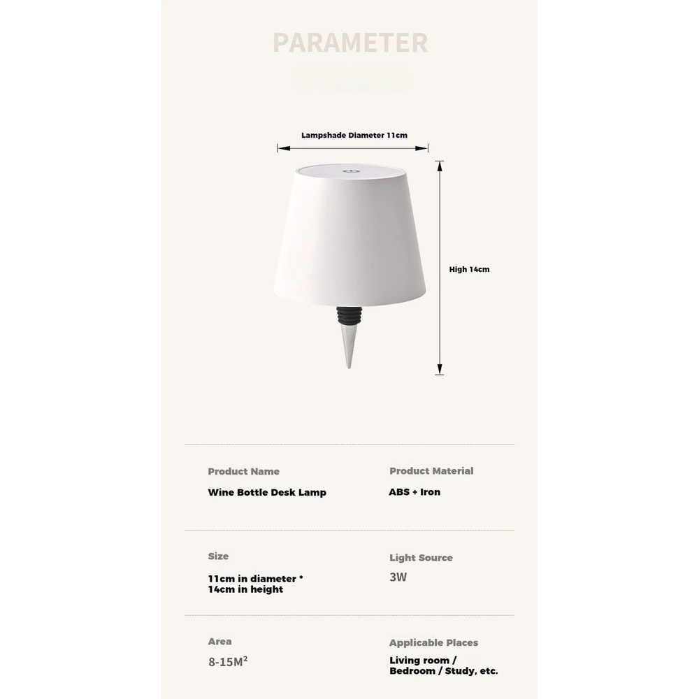 Portable RGB Rechargeable LED Bottle Lamp 11