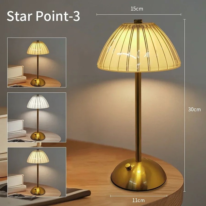 Crystal LED Rechargeable Touch Table Lamp 13