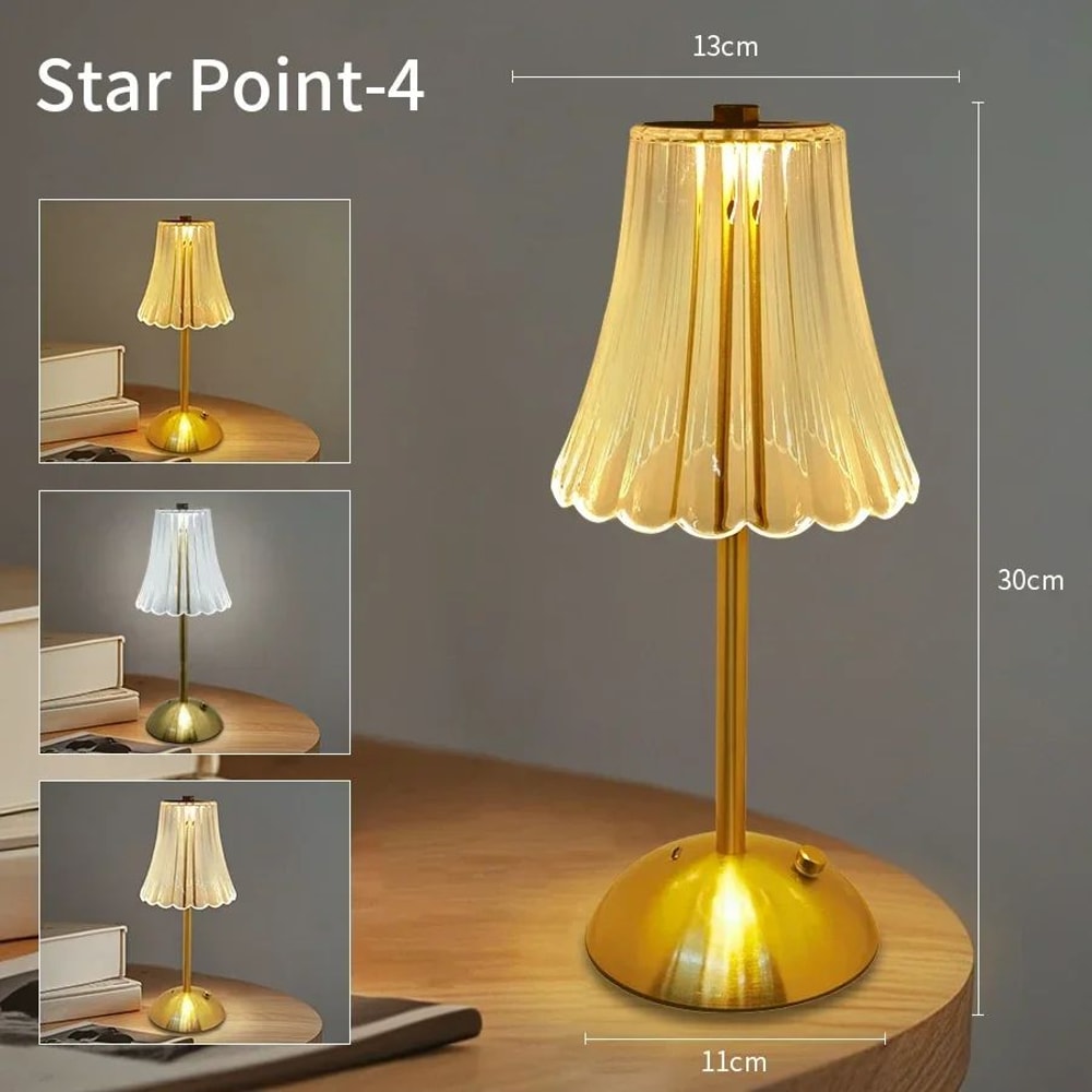 Crystal LED Rechargeable Touch Table Lamp 14