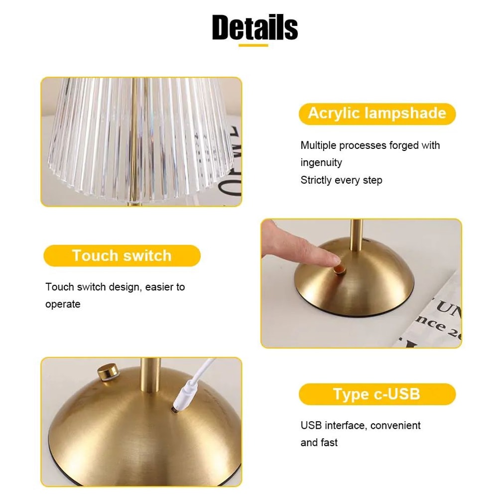 Nordic Touch Rechargeable LED Table Lamp 3