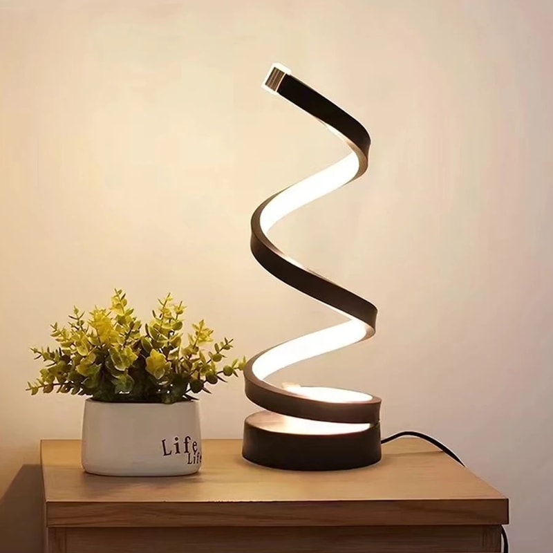 Modern Spiral Dimmable LED Table Lamp 0