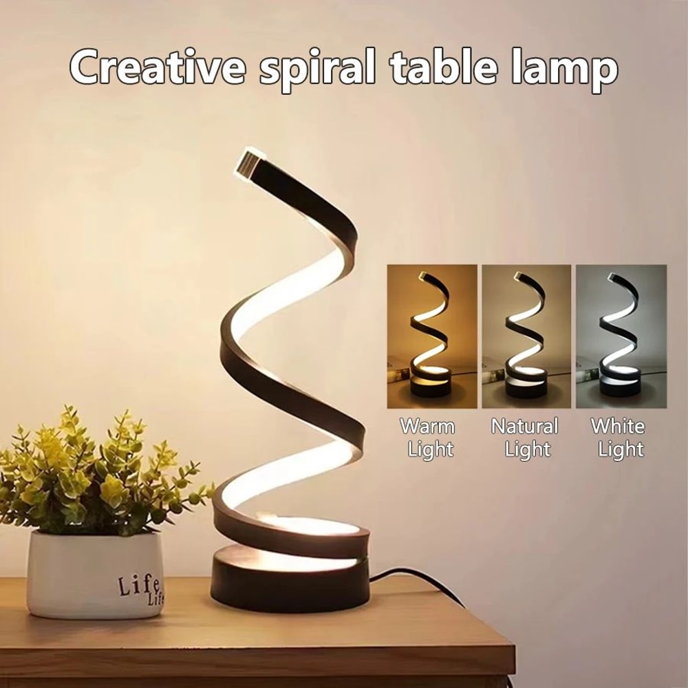 Modern Spiral Dimmable LED Table Lamp 2