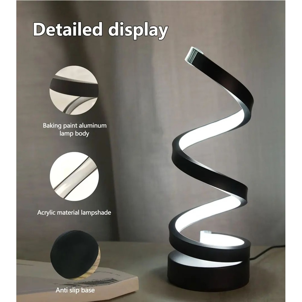 Modern Spiral Dimmable LED Table Lamp 8