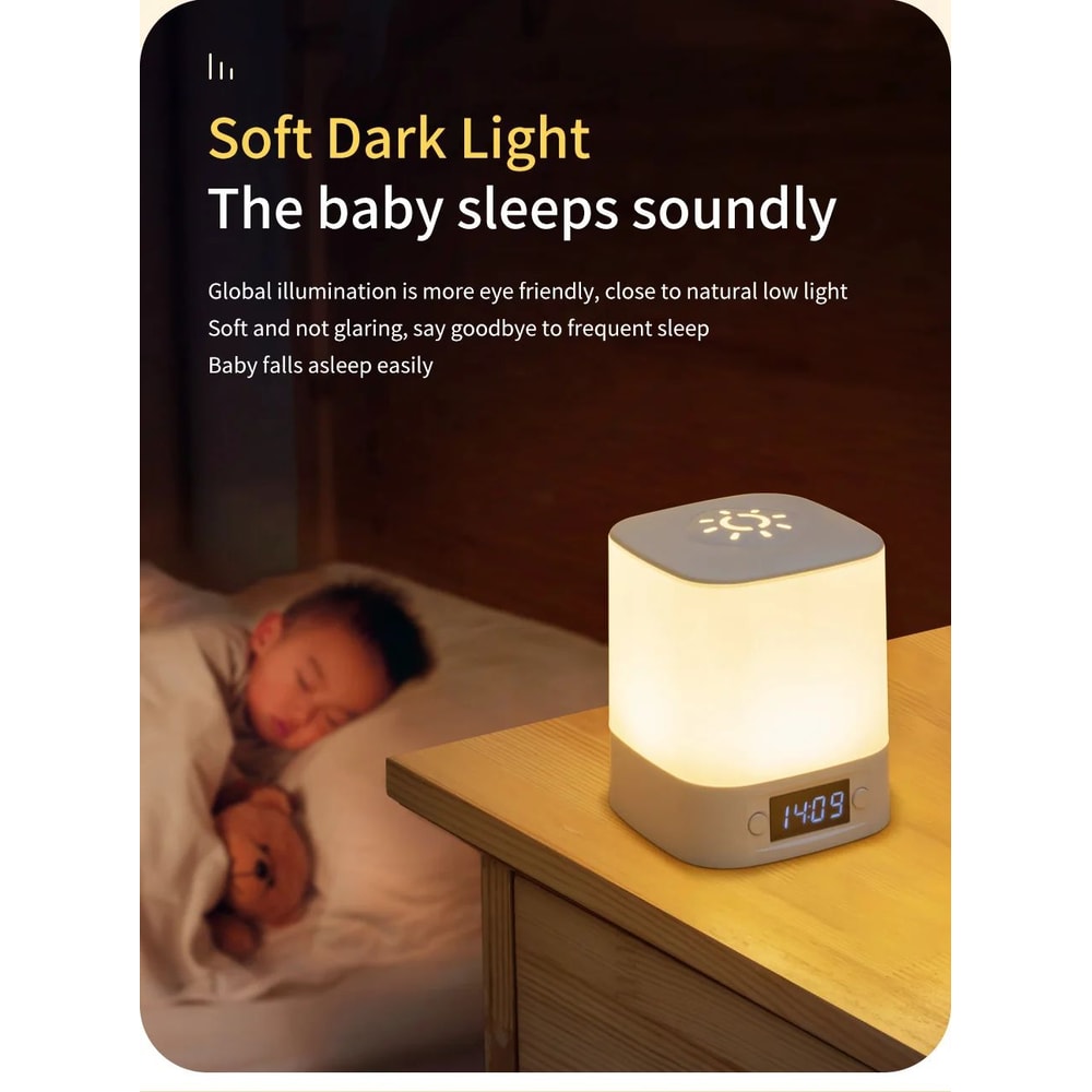 Rechargeable LED Night Lamp With Clock Display 7