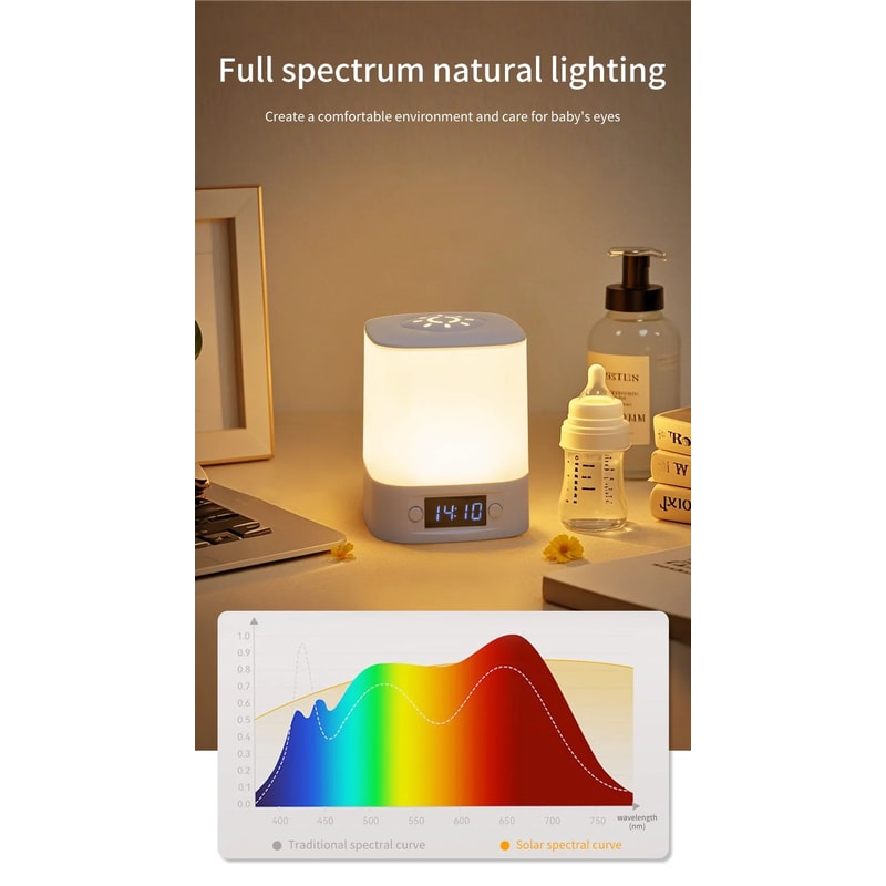 Rechargeable LED Night Lamp With Clock Display 9