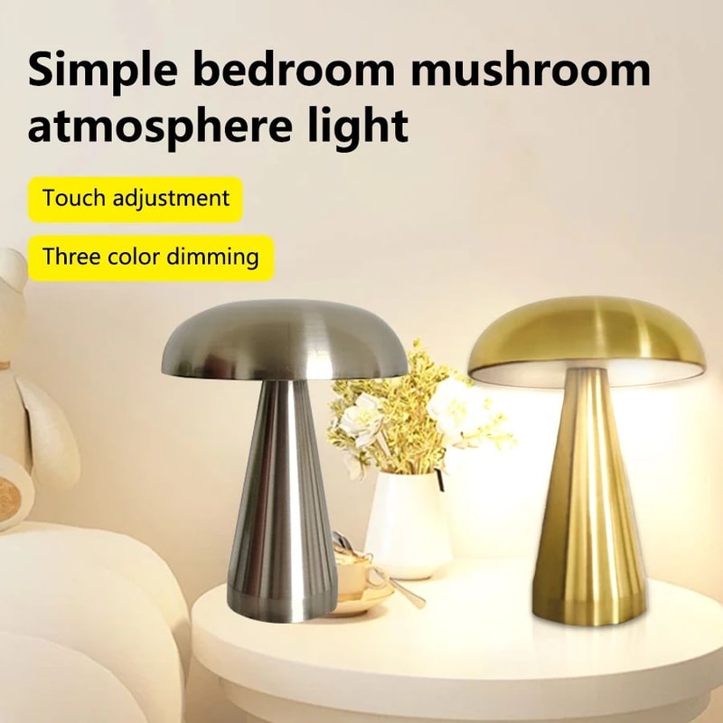 Rechargeable LED Mushroom Night Light Lamp 0
