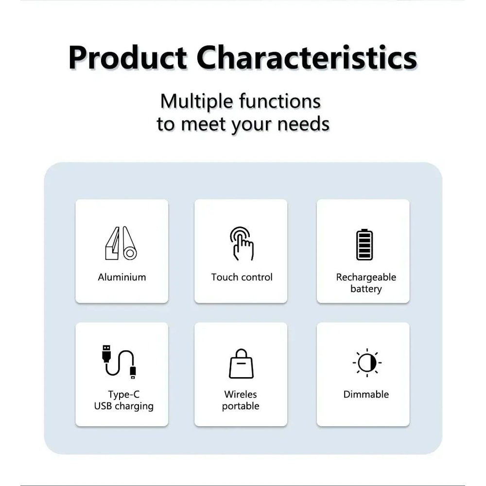 Rechargeable LED Mushroom Night Light Lamp 7