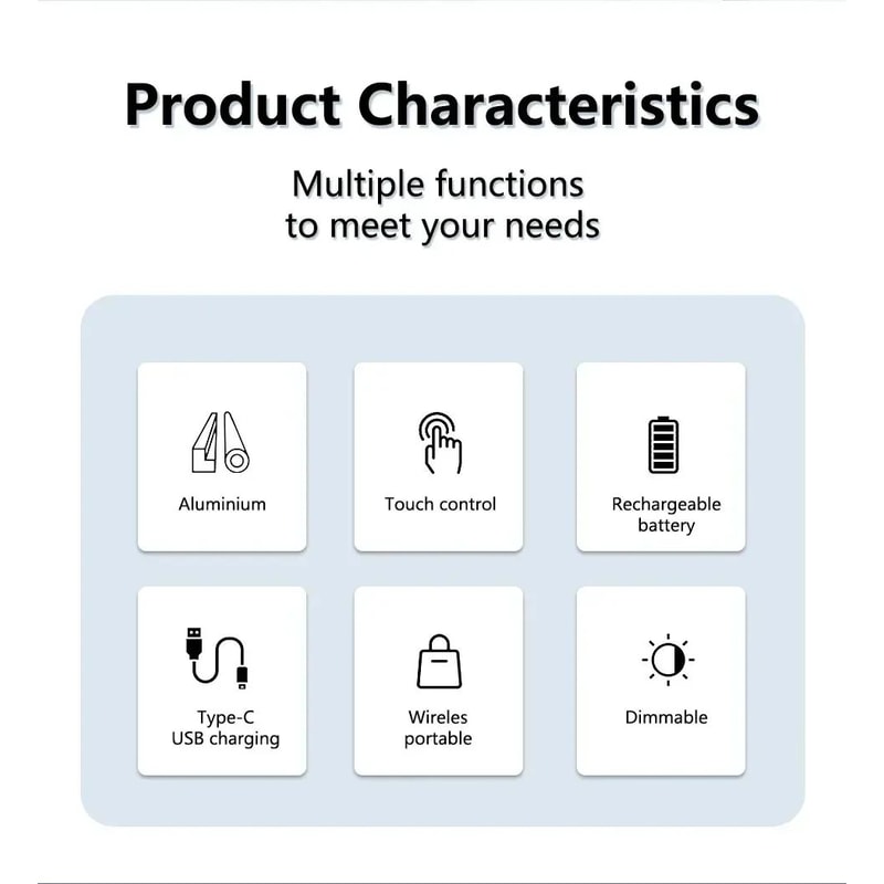 Rechargeable LED Mushroom Night Light Lamp 7