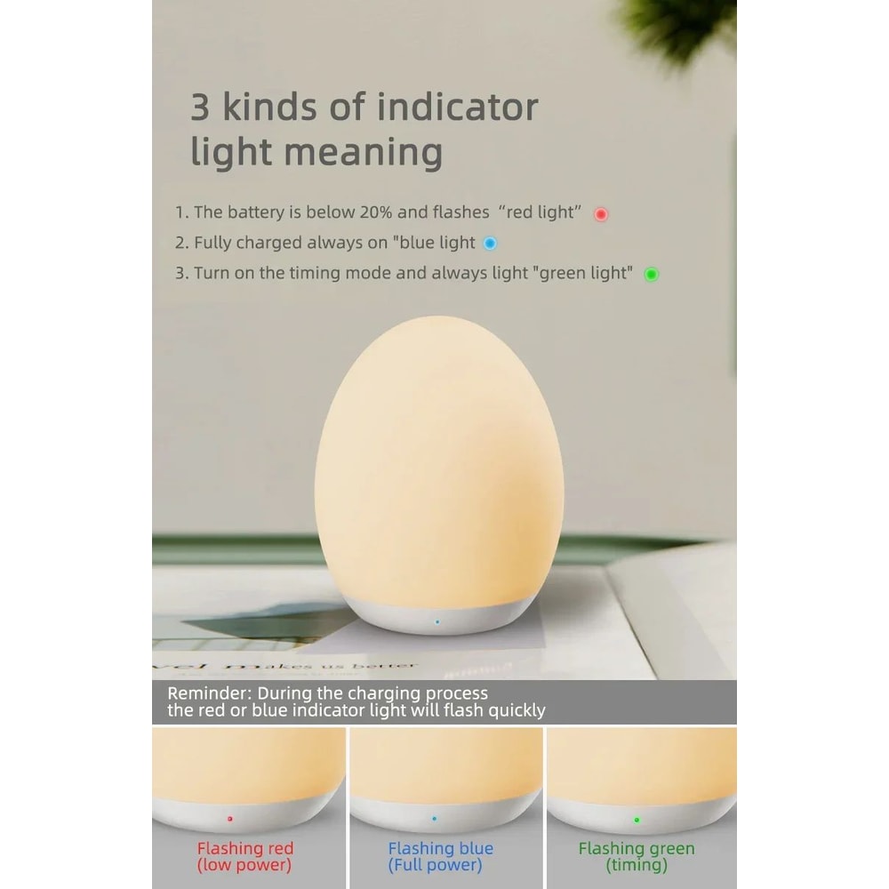 7Color RGB Rechargeable Touch Night Lamp 11