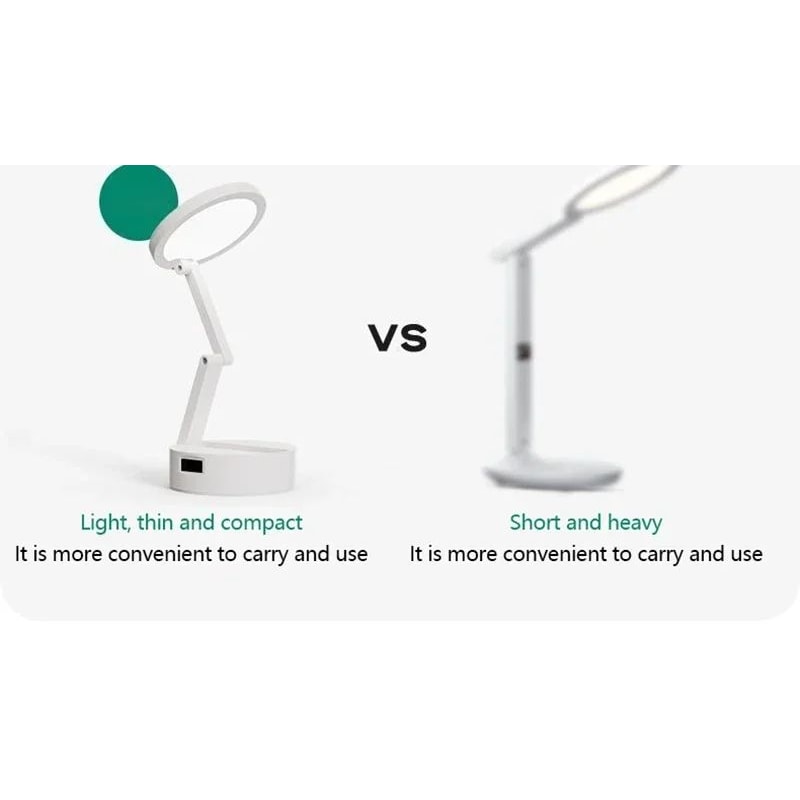 Rechargeable Foldable LED Desk Lamp With Clock 8