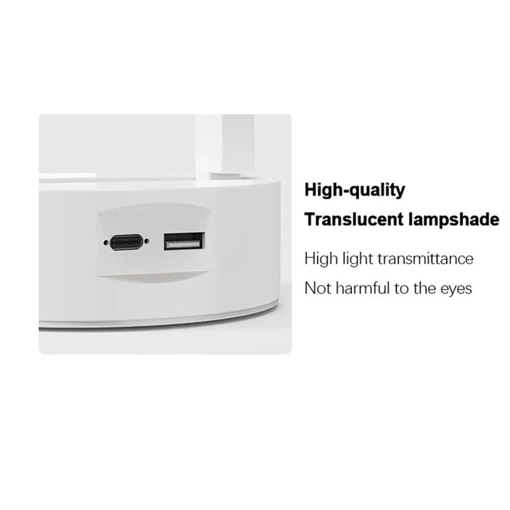 Rechargeable Foldable LED Desk Lamp With Clock 11