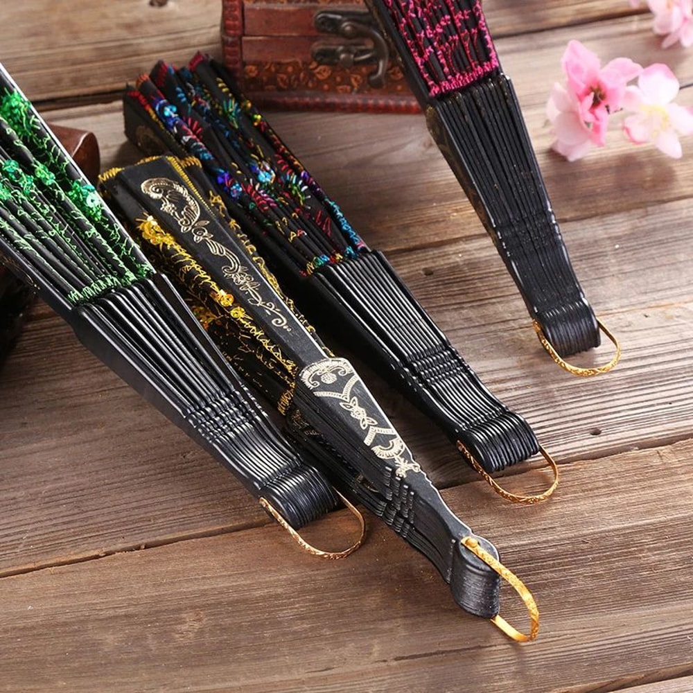 Chinese Style Embroidered Folding Hand Fan 1