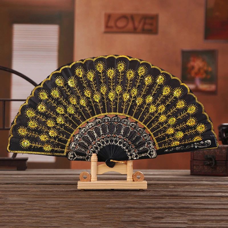 Chinese Style Embroidered Folding Hand Fan 4