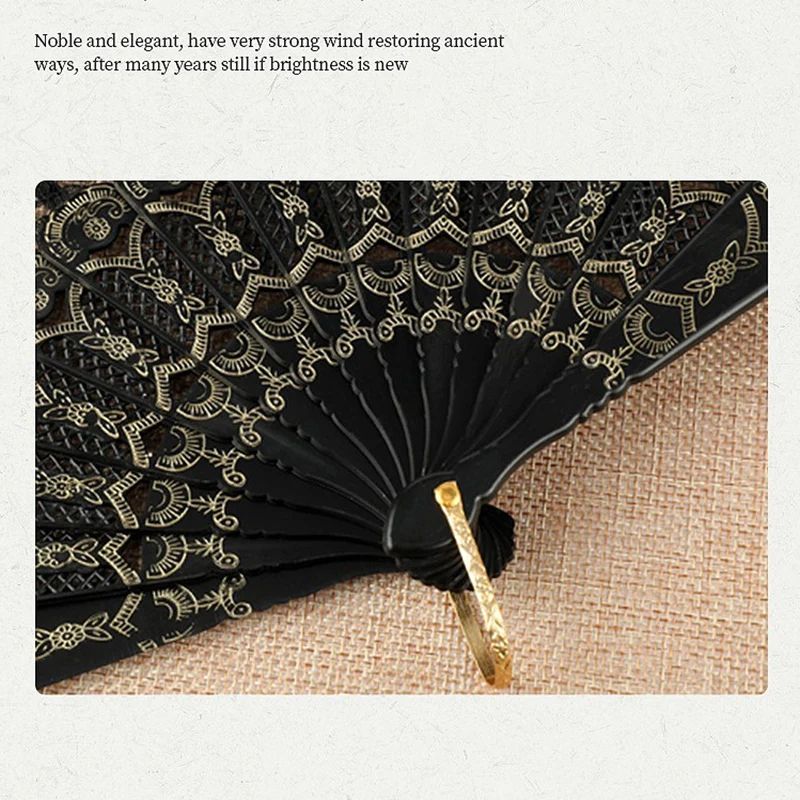 Victorian Lace Floral Folding Hand Fan 7