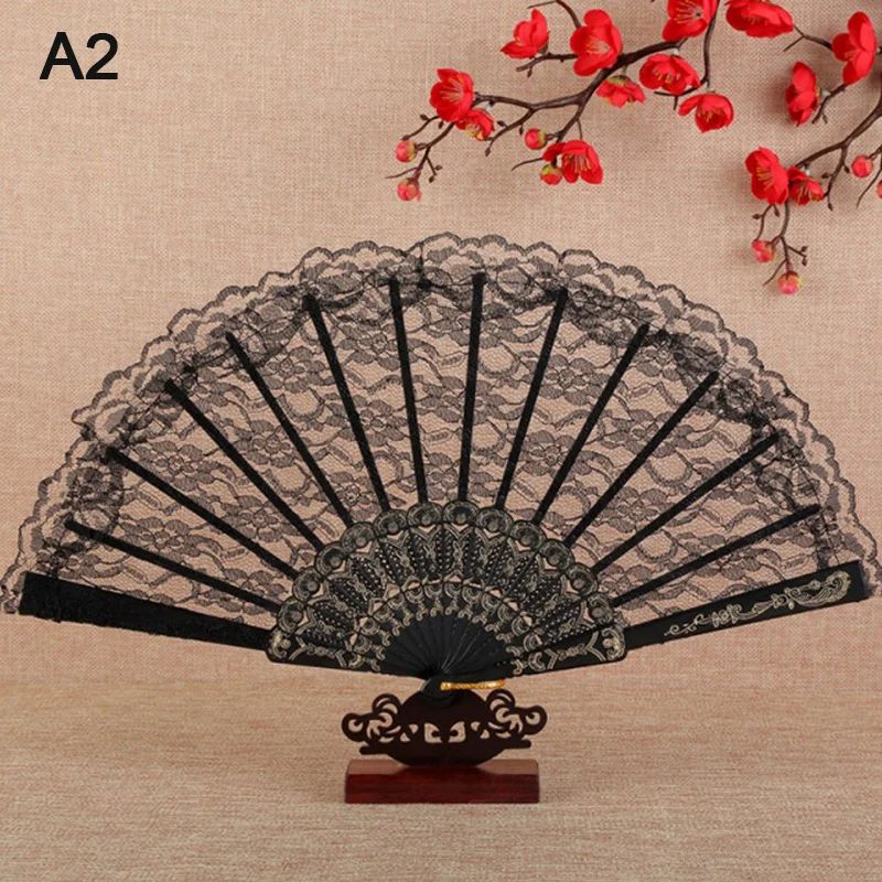 Victorian Lace Floral Folding Hand Fan 13