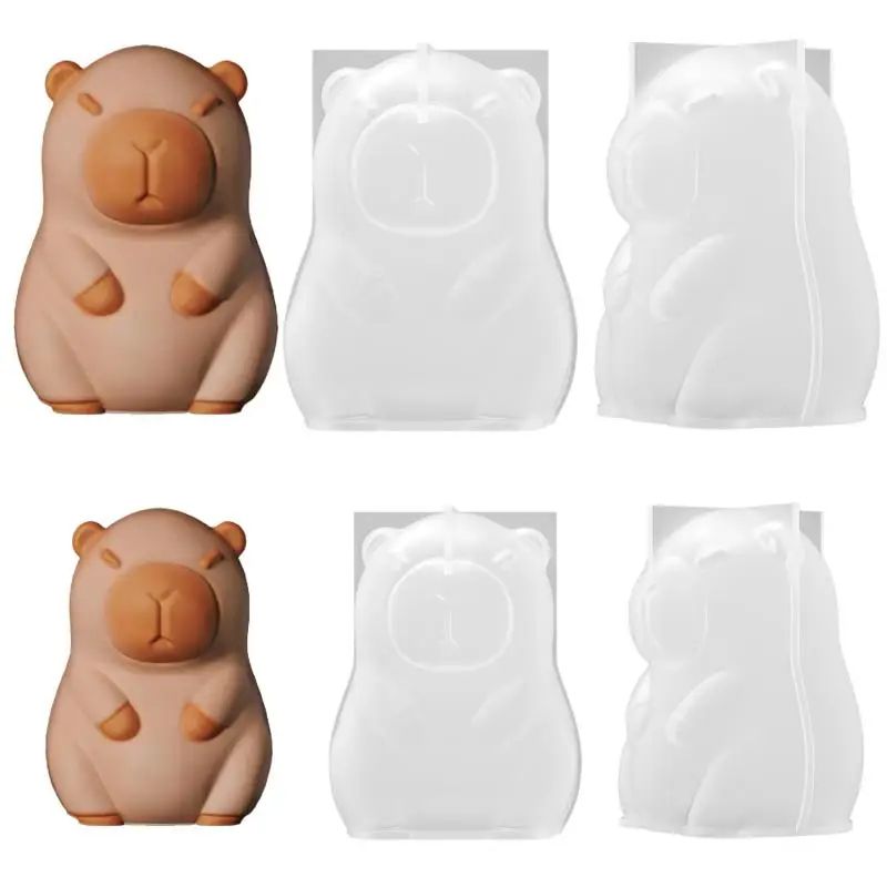 Kawaii Capybara Silicone Candle And Craft Mold 4