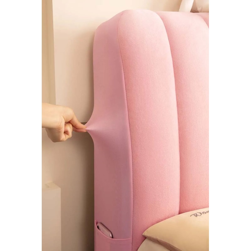 Luxury Velvet Quilted Headboard Cover 10