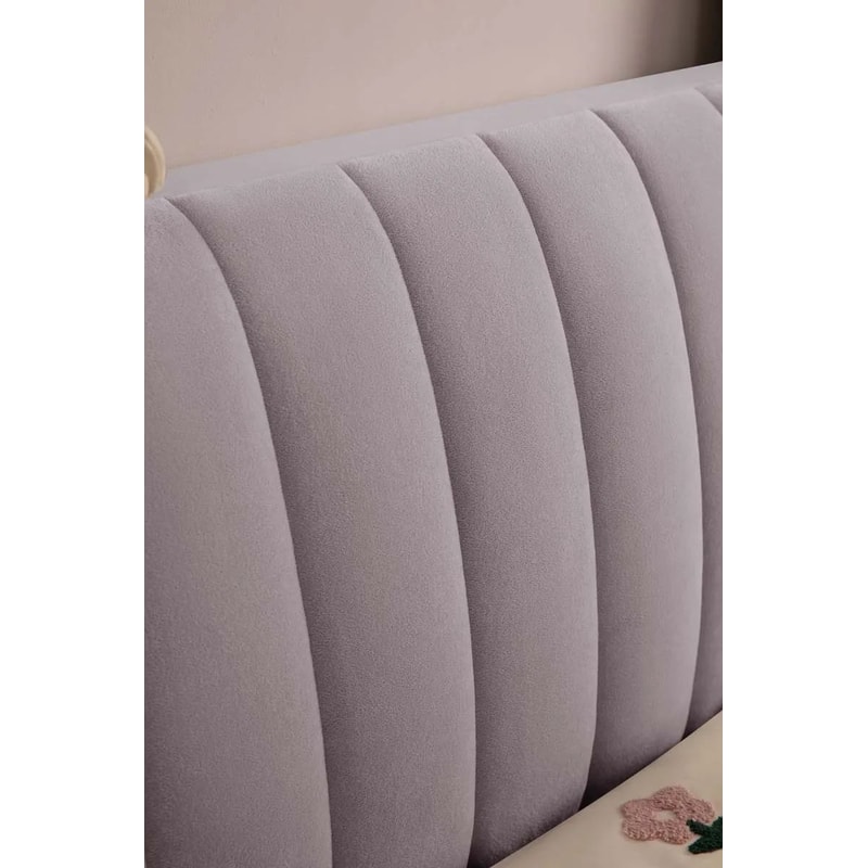 Luxury Velvet Quilted Headboard Cover 13