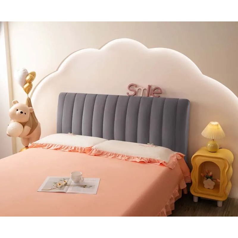 Luxury Velvet Quilted Headboard Cover 14