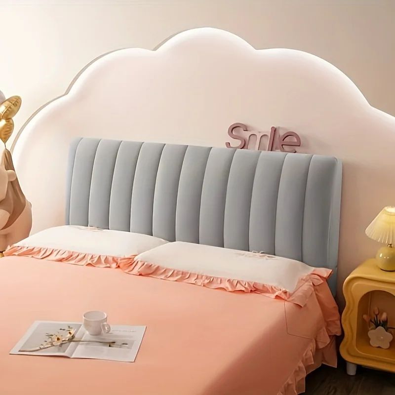 Luxury Velvet Quilted Headboard Cover 17