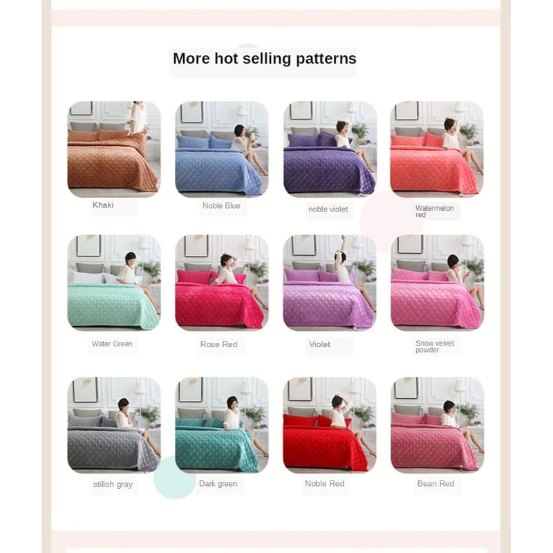 Soft Velvet Quilted Bedspread Blanket 270x230cm 4