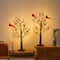LED Vintage Glowing Tree With Cardinals And Red Berries 1