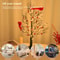 LED Vintage Glowing Tree With Cardinals And Red Berries 4