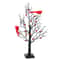 LED Vintage Glowing Tree With Cardinals And Red Berries 7