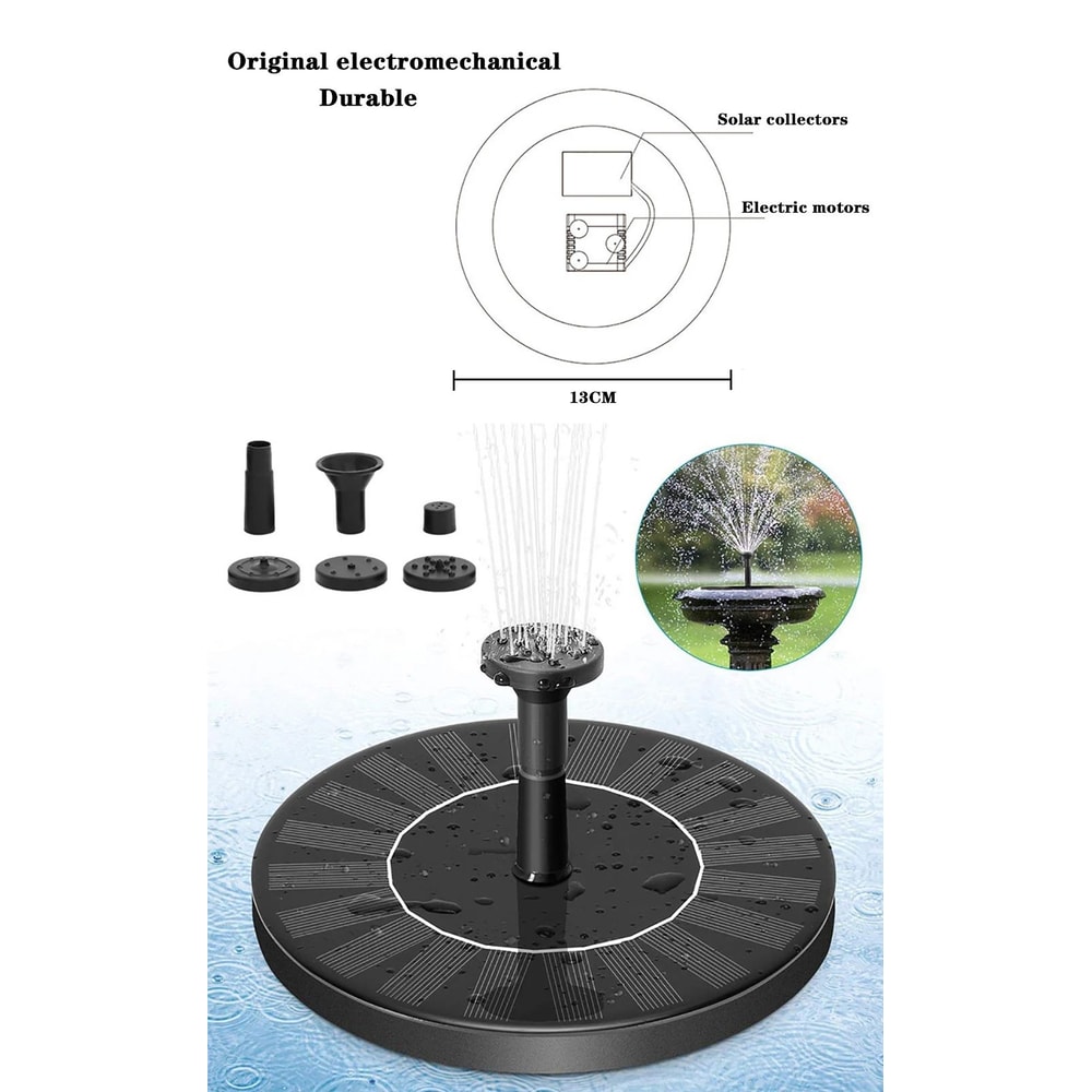 Solar Powered Mini Water Fountain For Garden 8