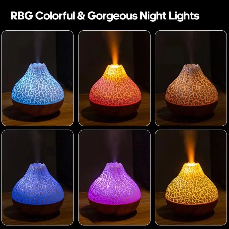 USB Desktop Air Humidifier With 7 Color Night Light 300ml 3