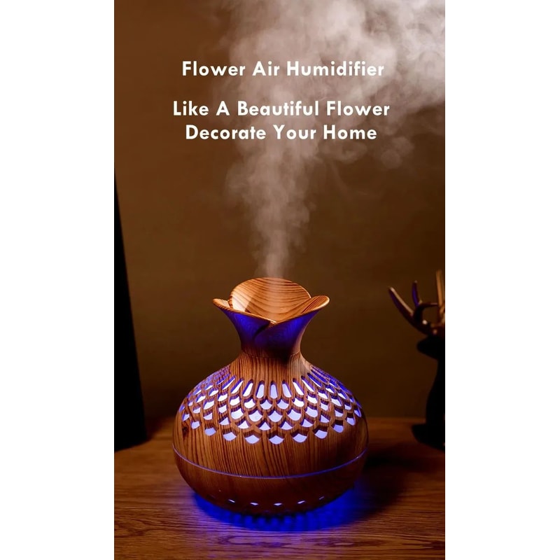 Wood Grain USB Aroma Humidifier 300ml 6