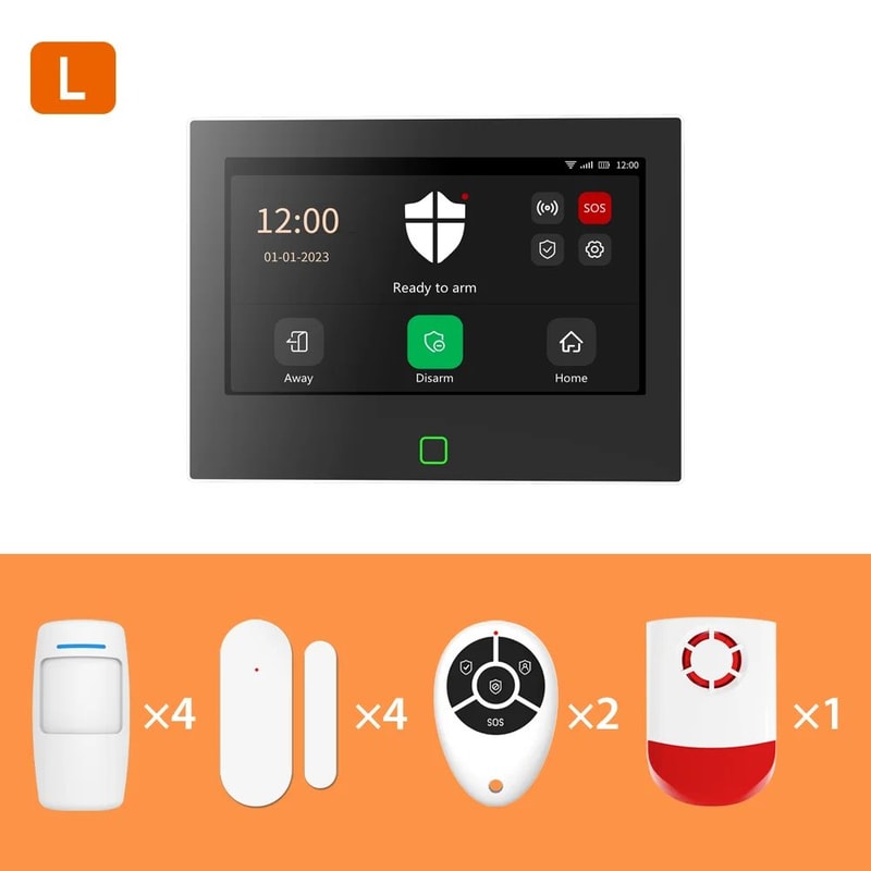 Staniot 7 Inch Smart WiFi 4G Home Alarm System 12