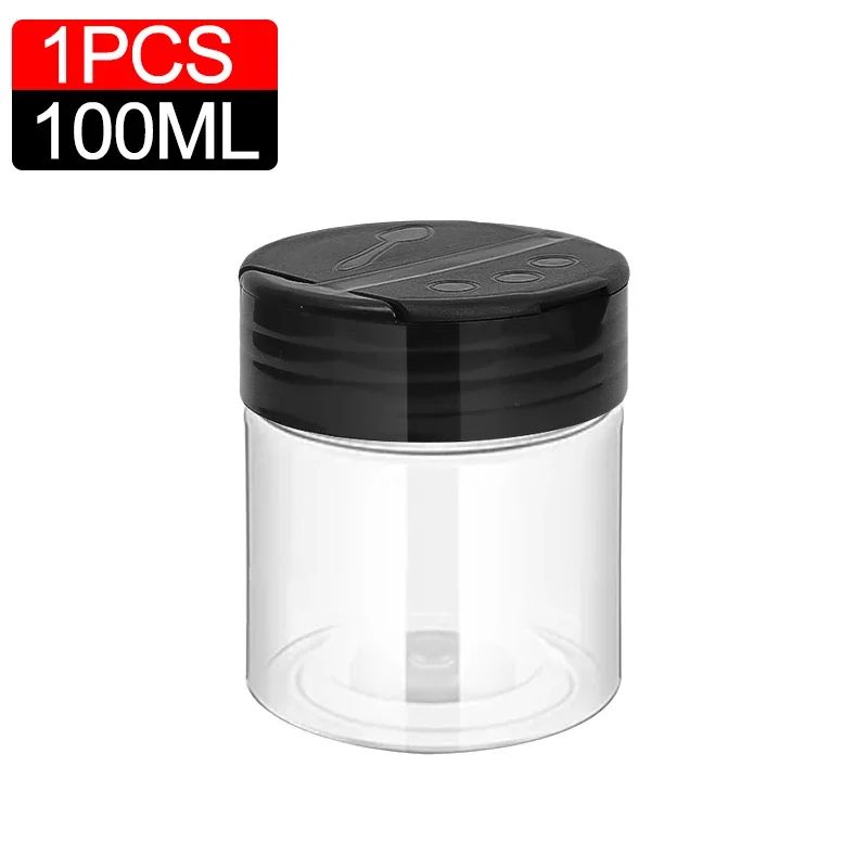 Clear Plastic Spice And Condiment Storage Jars 7