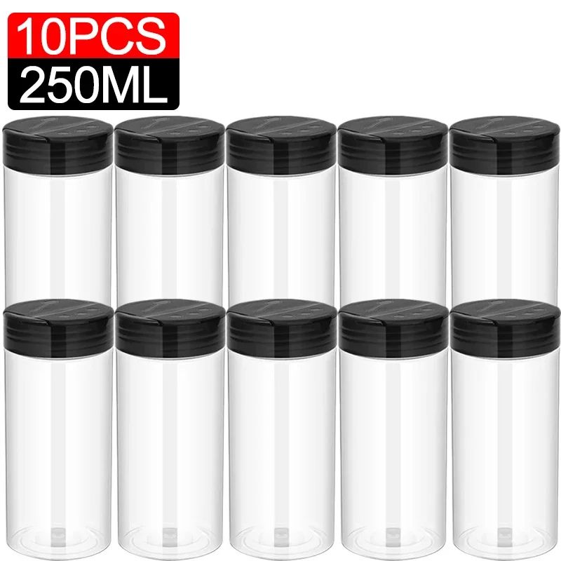 Clear Plastic Spice And Condiment Storage Jars 21