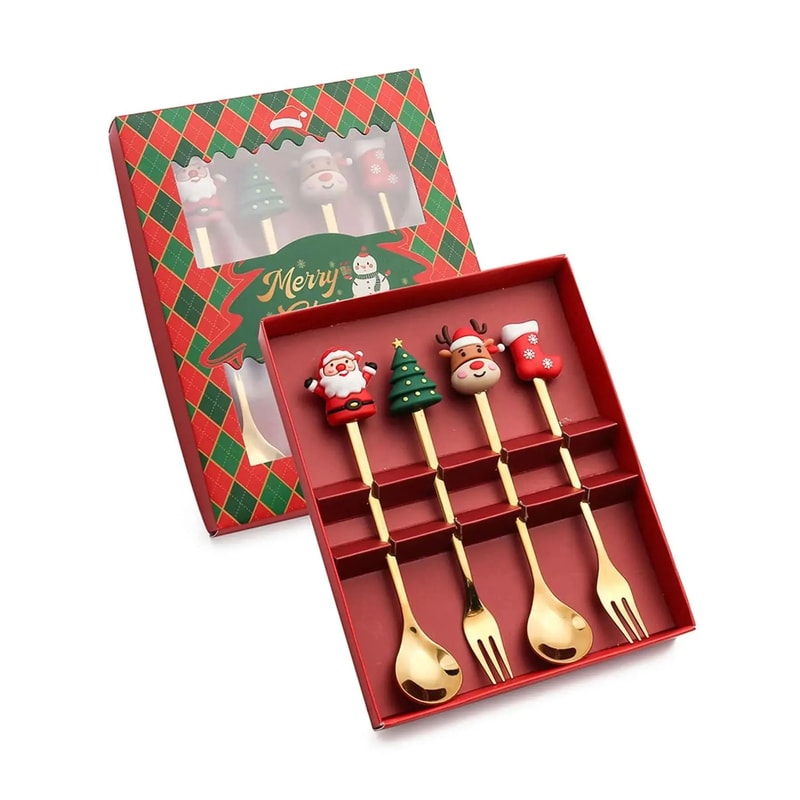 Christmas Themed Stainless Steel Cutlery Set 7