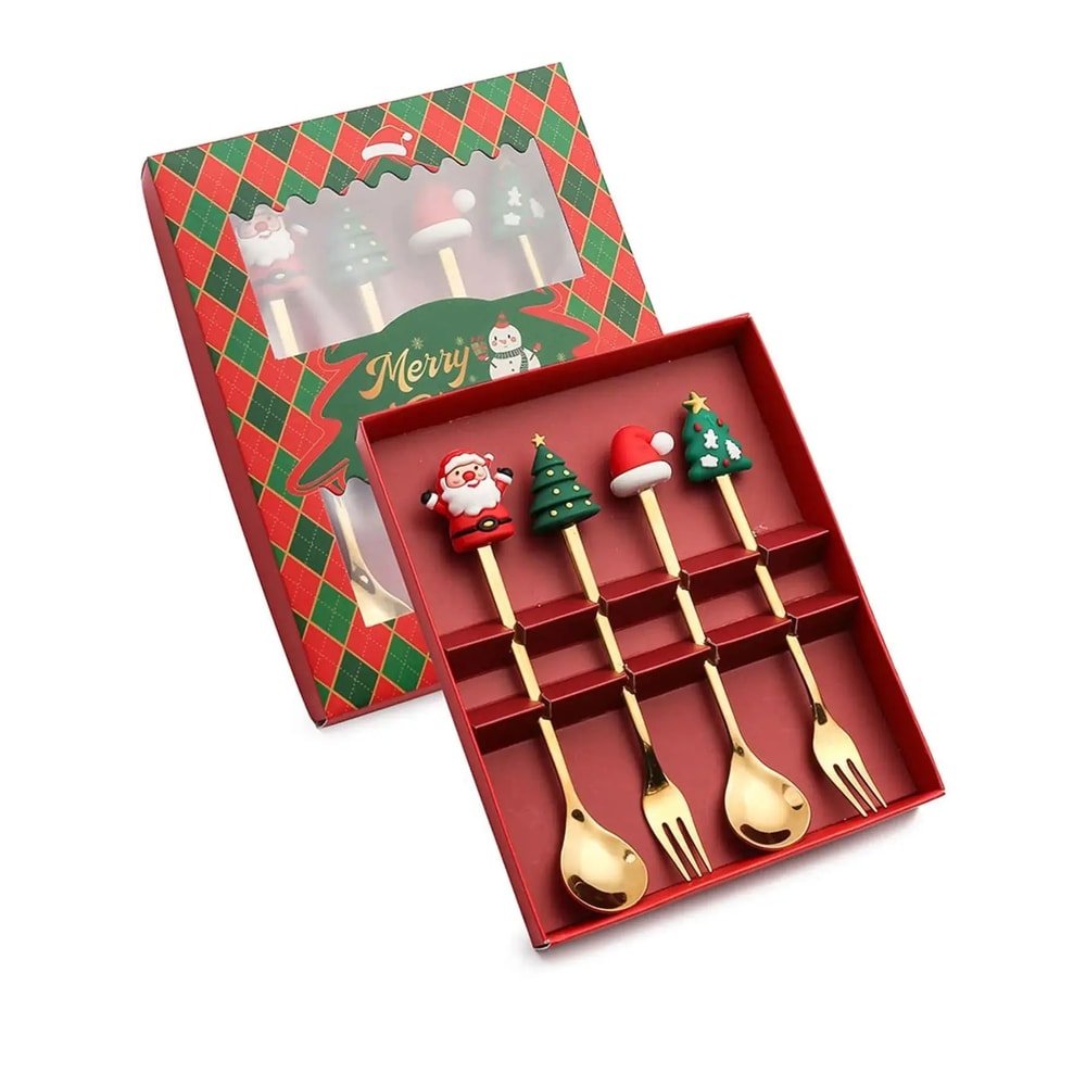 Christmas Themed Stainless Steel Cutlery Set 8
