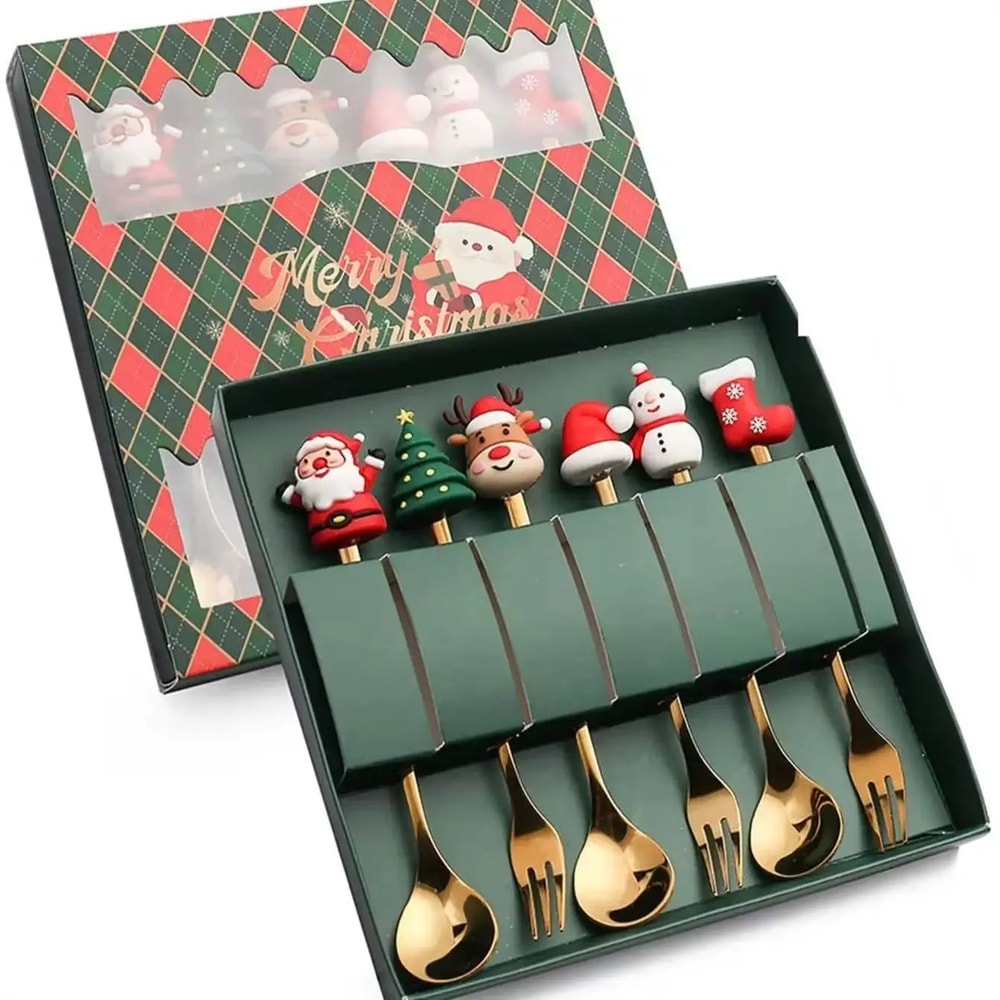 Christmas Themed Stainless Steel Cutlery Set 9