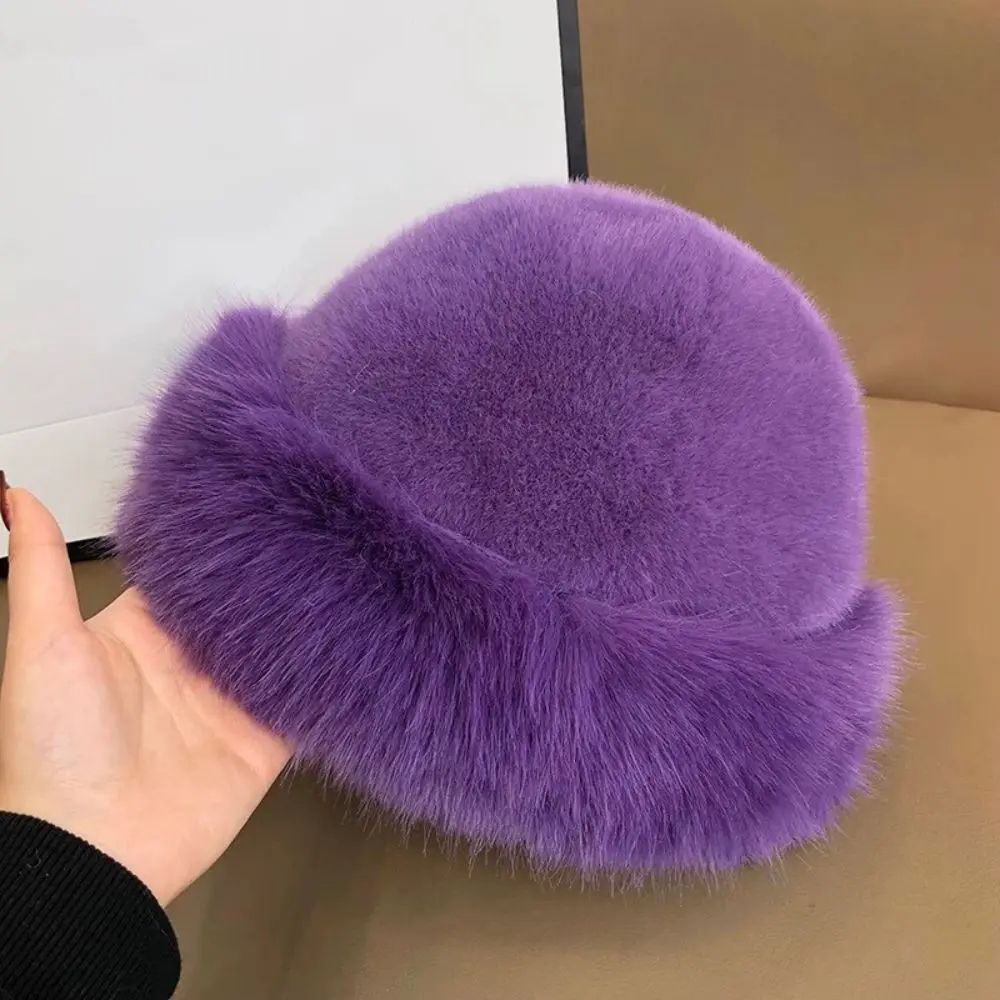 Womens Fluffy Faux Fur Winter Bomber Hat 18
