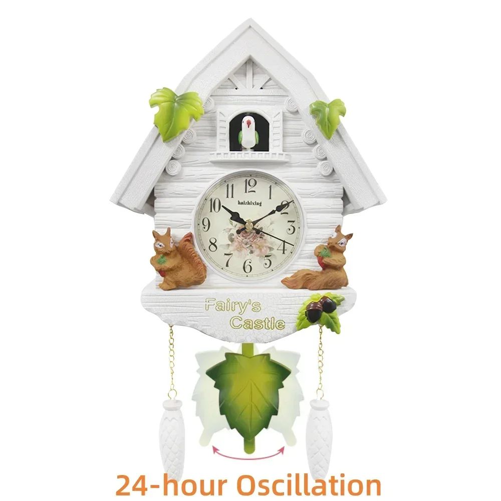 Nordic Bird House Cuckoo Wall Clock With Pendulum And Hourly Alarm 3