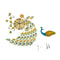 Luxury Peacock Large 3D Metal Wall Clock For Living Room 4