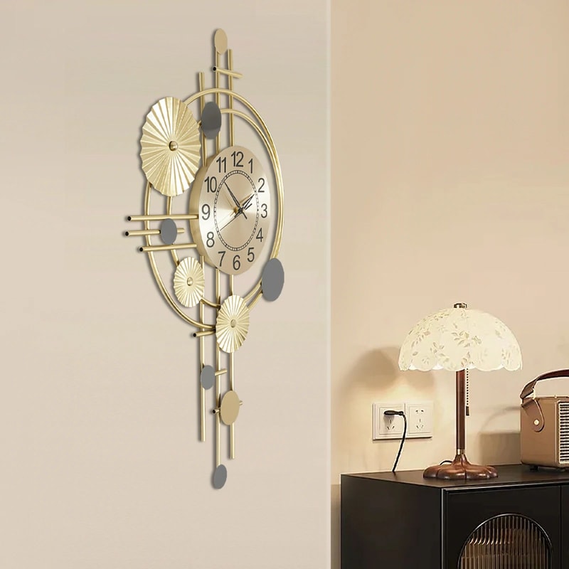Modern Silent Decorative Iron Wall Clock For Living Room 2