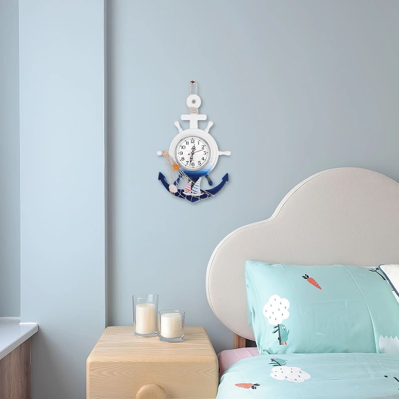 Contemporary Rudder Anchor Nautical Wall Clock 2
