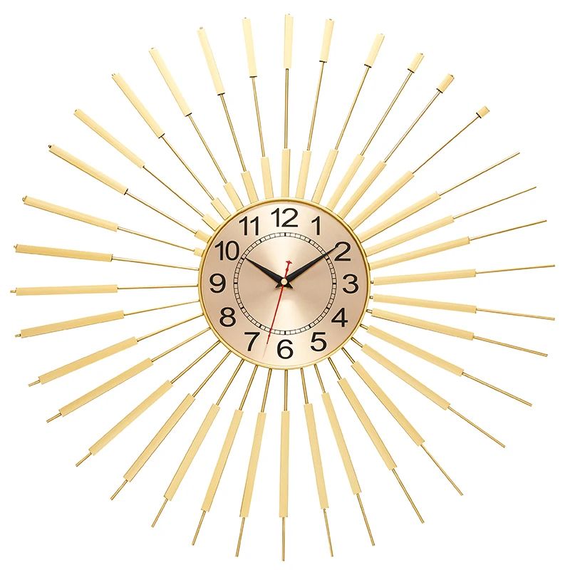 Retro Metal Gold Luxury Silent Wall Clock 4