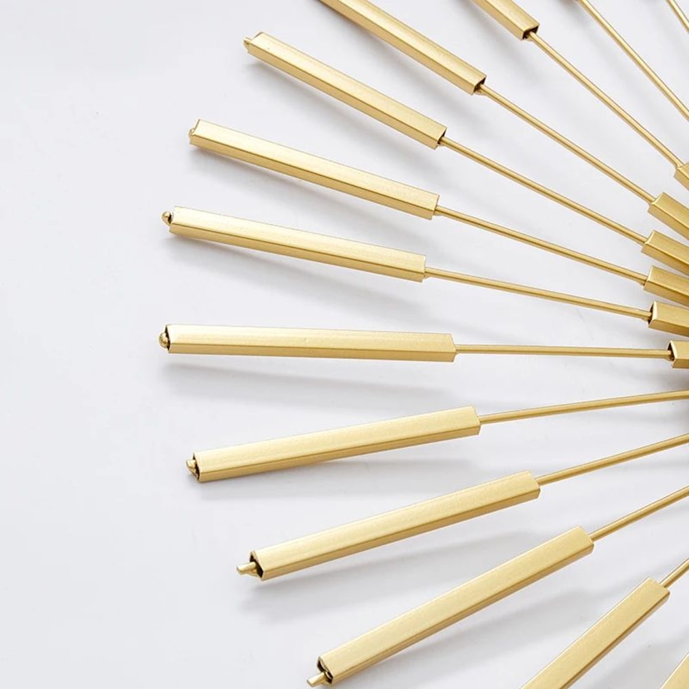 Retro Metal Gold Luxury Silent Wall Clock 5