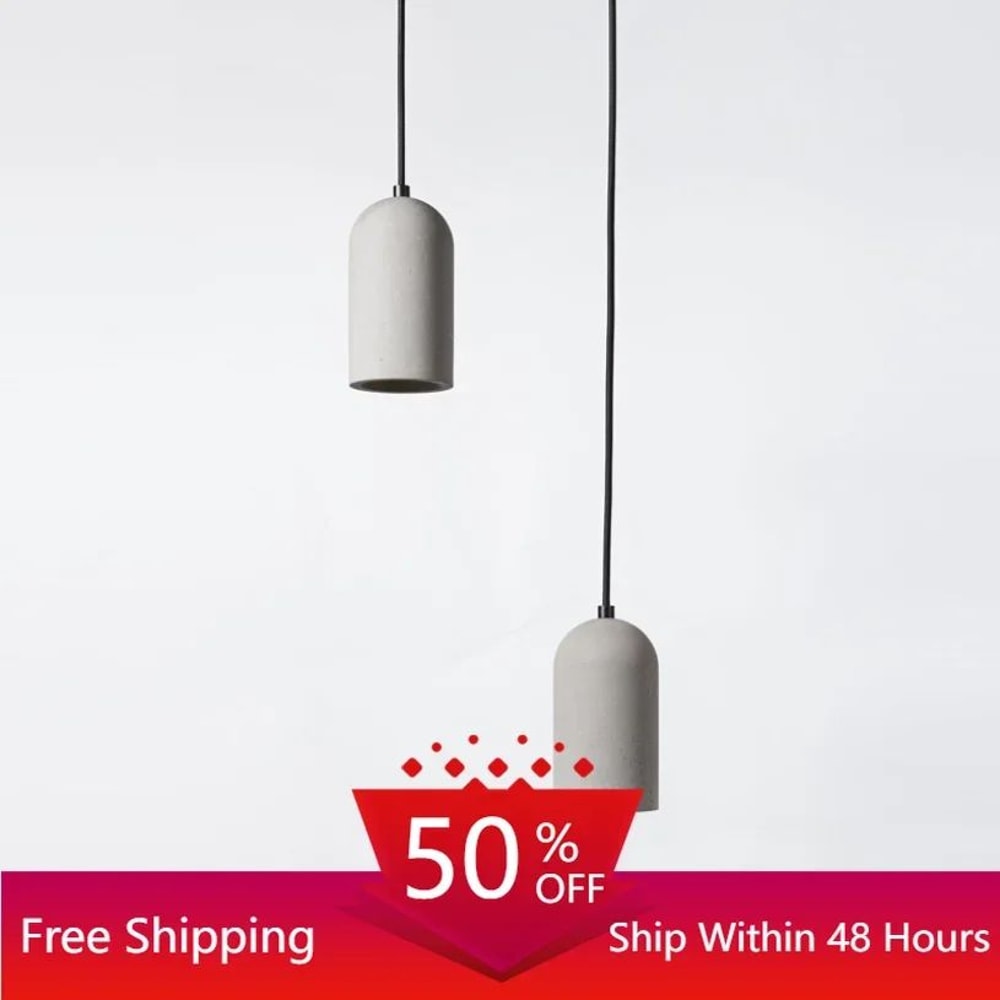 Cement Loft Pendant Light Modern Hanging Lamp 2