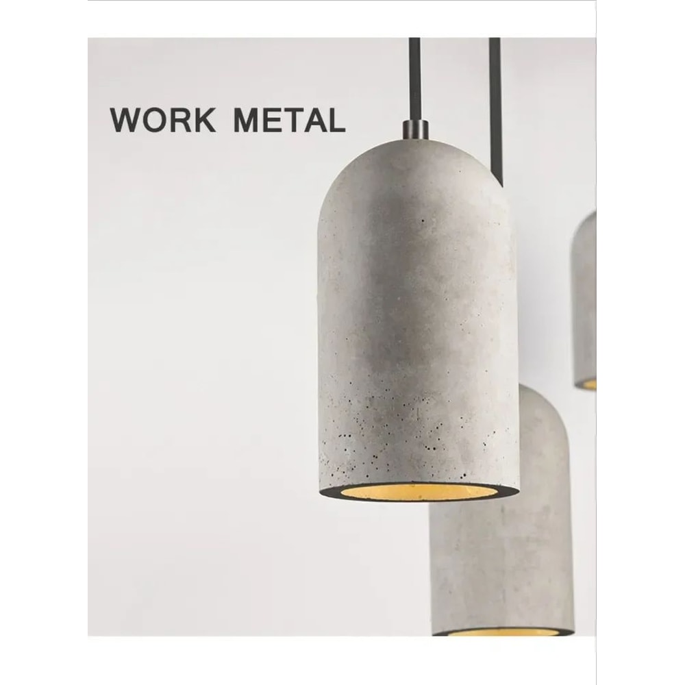 Cement Loft Pendant Light Modern Hanging Lamp 11